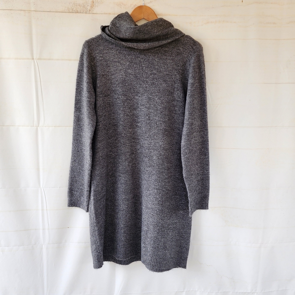 Max Studio Gray Turtleneck Sweater Dress